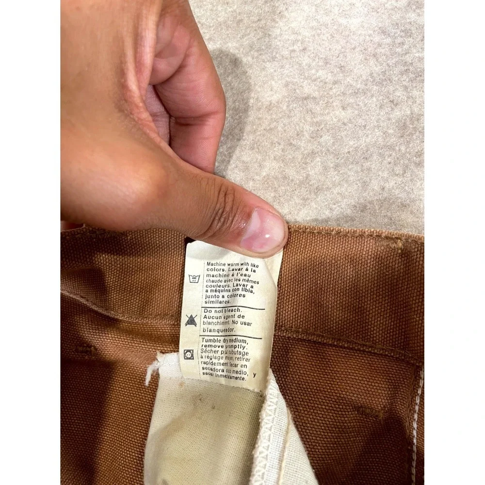 Carhartt Washed Duck Work Carpenter Shorts Mens 36 Brown Cotton Logo High Rise